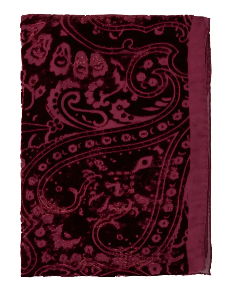 Etro Schal aus Samt mit Paisleymuster - Rot Rot