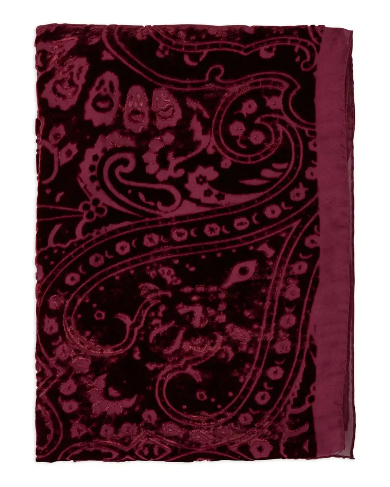 Etro Schal aus Samt mit Paisleymuster - Rot Rot