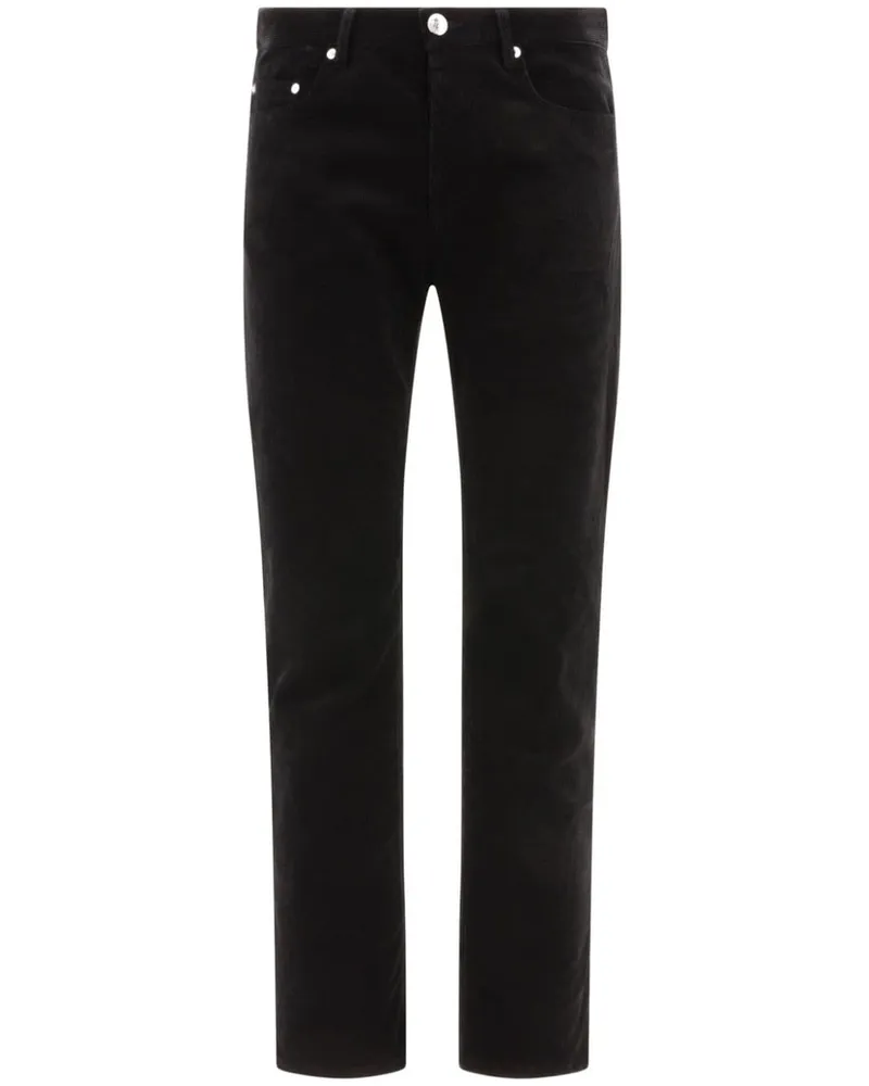 A.P.C. Halbhohe Slim-Fit-Jeans Schwarz