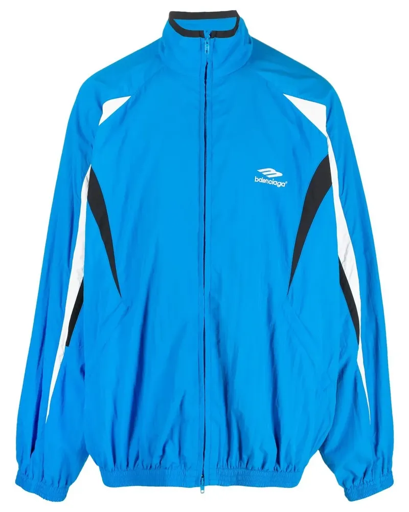 Balenciaga Sportjacke mit Logo-Stickerei - Blau Blau
