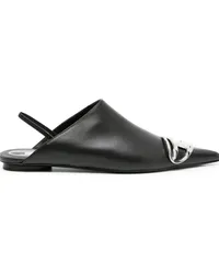 Diesel Mules mit Logo-Schild Schwarz