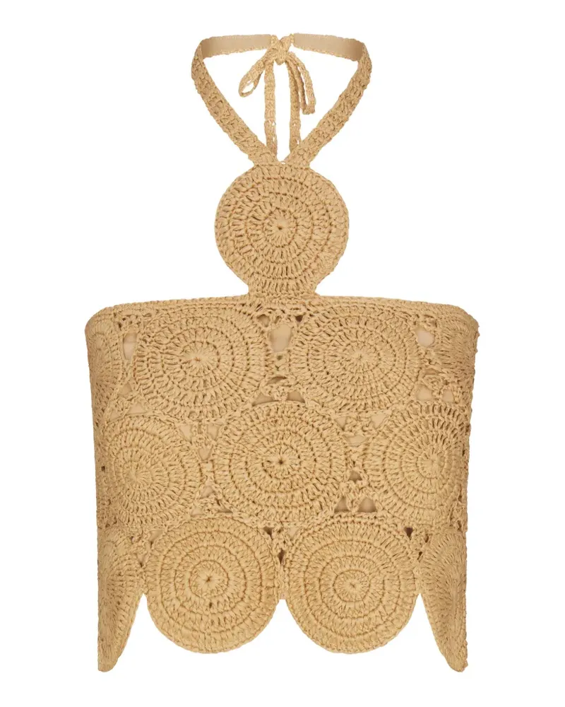 Simon Miller Gehäkeltes Atlas Oberteil - Nude Nude