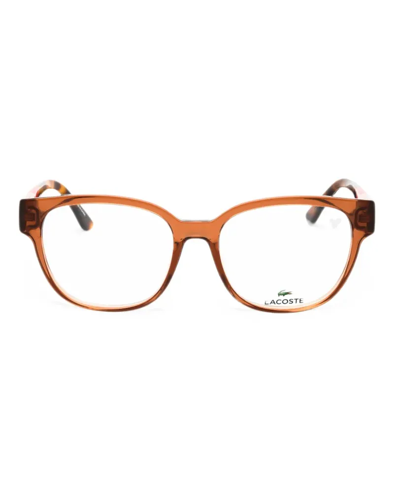 Lacoste Brille mit rundem Gestell - Braun Braun