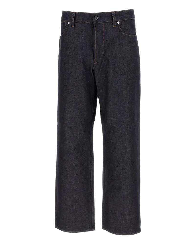 Stone Island detachable-badge five-pocket jeans - Blau Blau