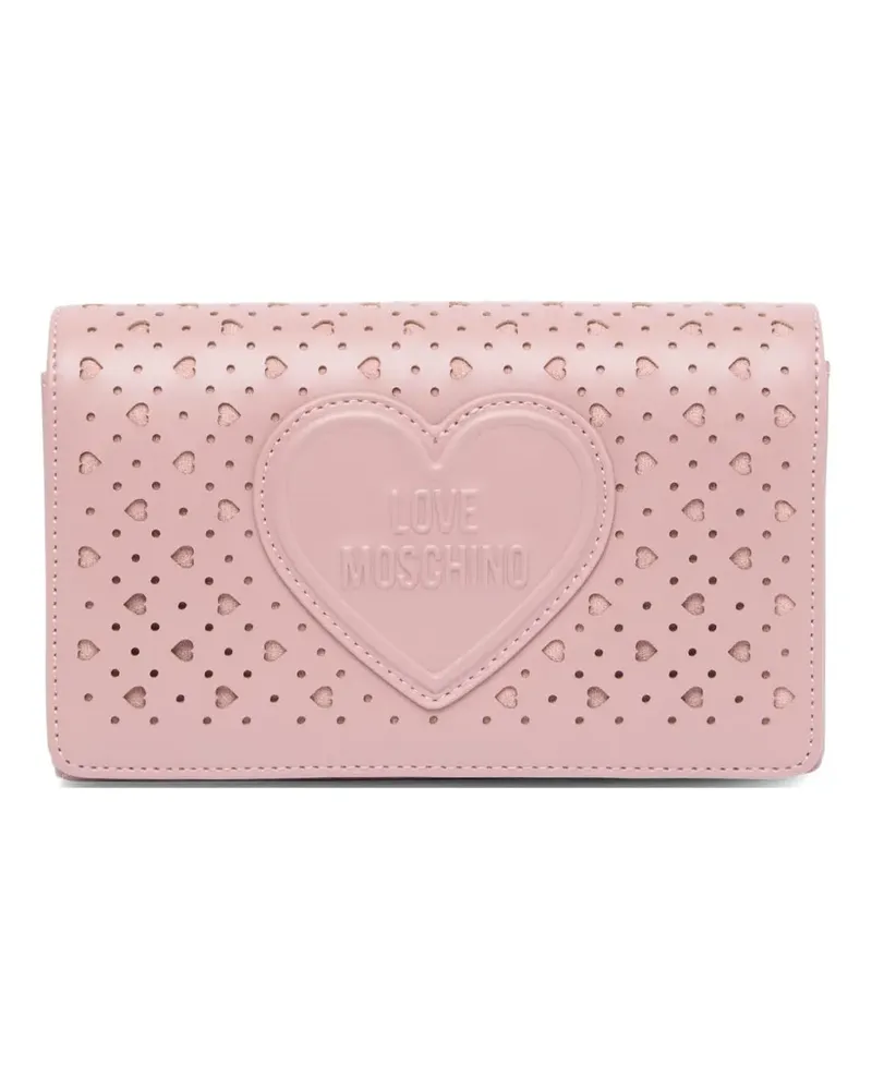 Moschino heart pierced clutch bag - Rosa Rosa