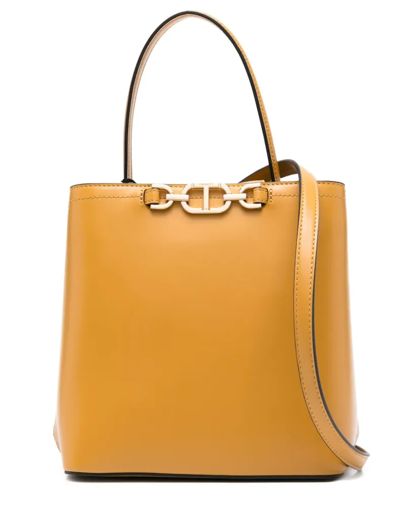 Twin-Set Beuteltasche mit Kettenhenkel - Gelb Gelb