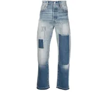 Gerade Jeans im Patchwork-Look