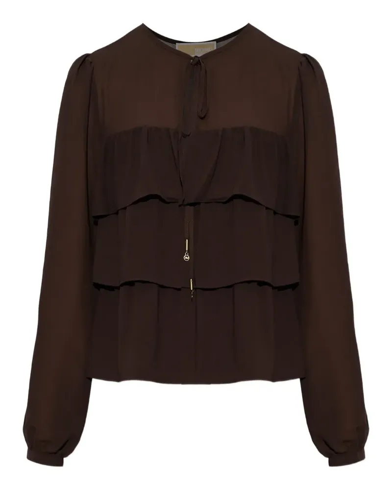 Michael Kors ruffled tie-neck blouse - Braun Braun
