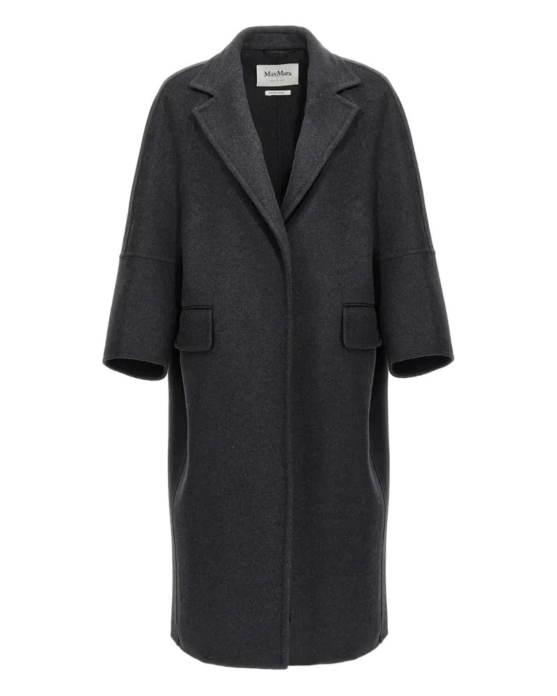 Max Mara Mantel mit Klappentasche - Grau Grau
