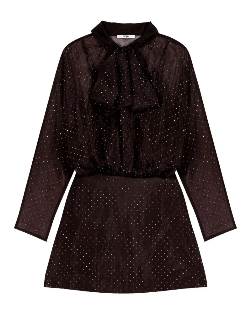 Maje Kleid mit Strass - Braun Braun
