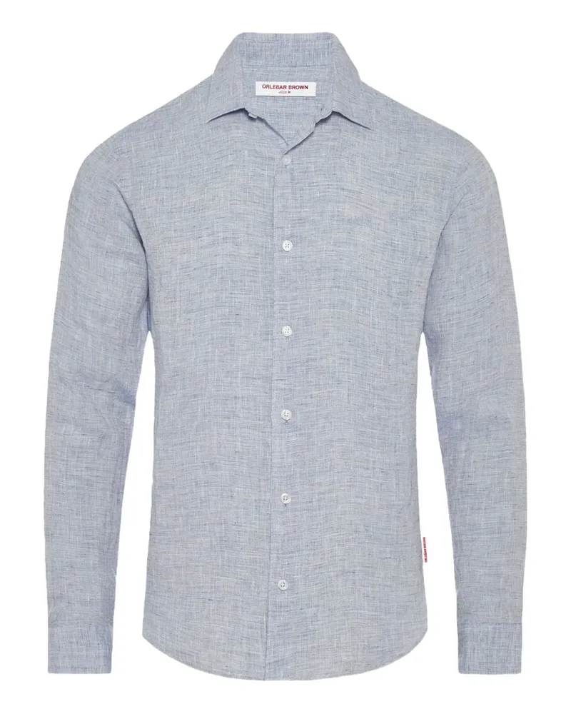 Orlebar Brown Giles Hemd aus Leinen - Blau Blau