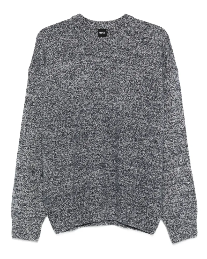 HUGO BOSS Melierter Pullover - Grau Grau