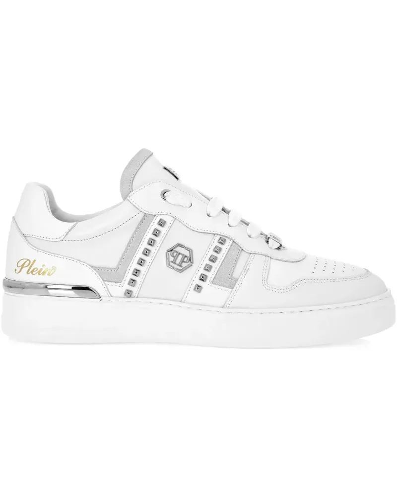 Philipp Plein Sneakers mit Nieten - Weiß Weiß