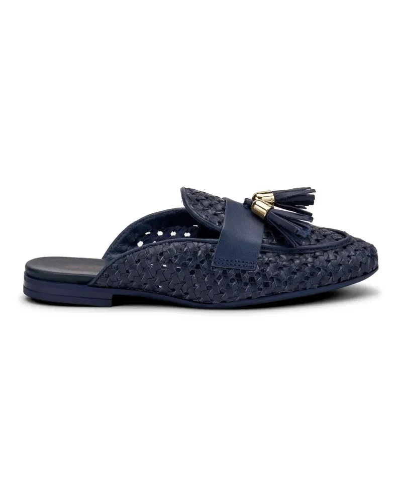 FRAU woven tassel flat mules - Blau Blau