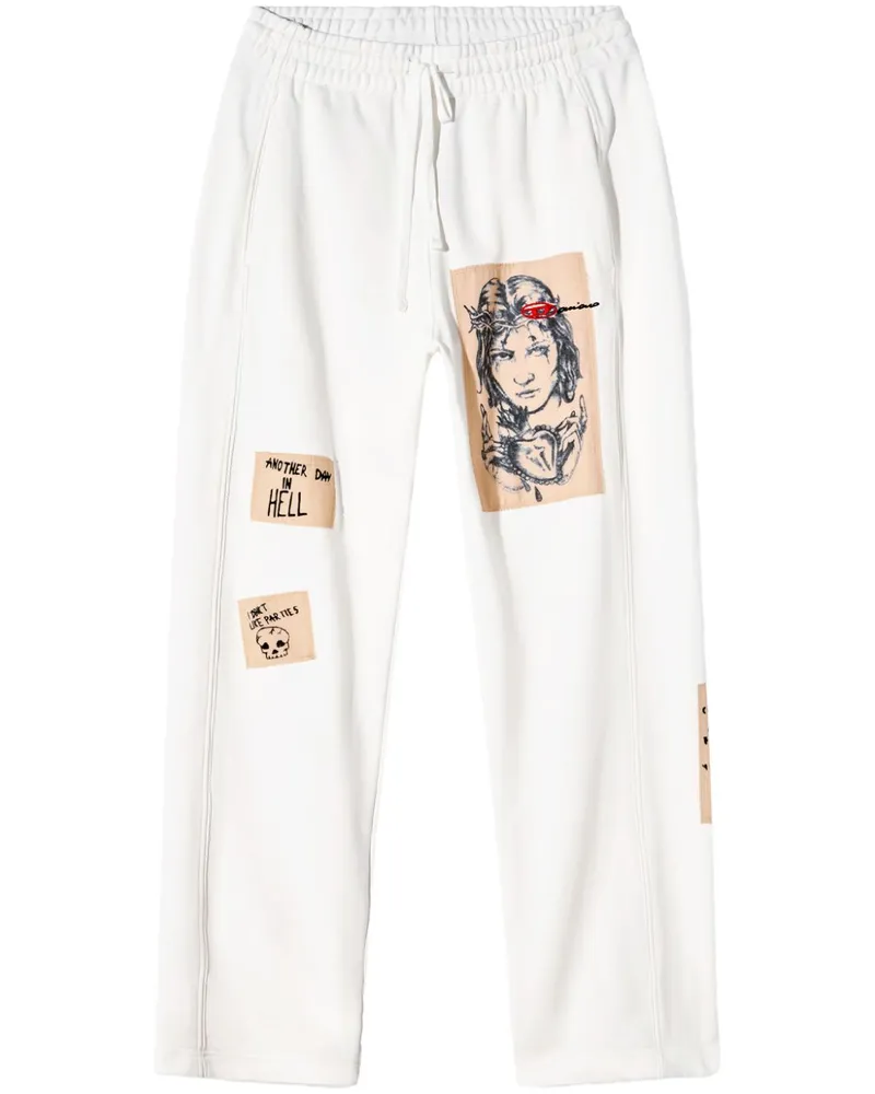 Diesel x Damiano David P-Martyans Jogginghose - Weiß Weiß