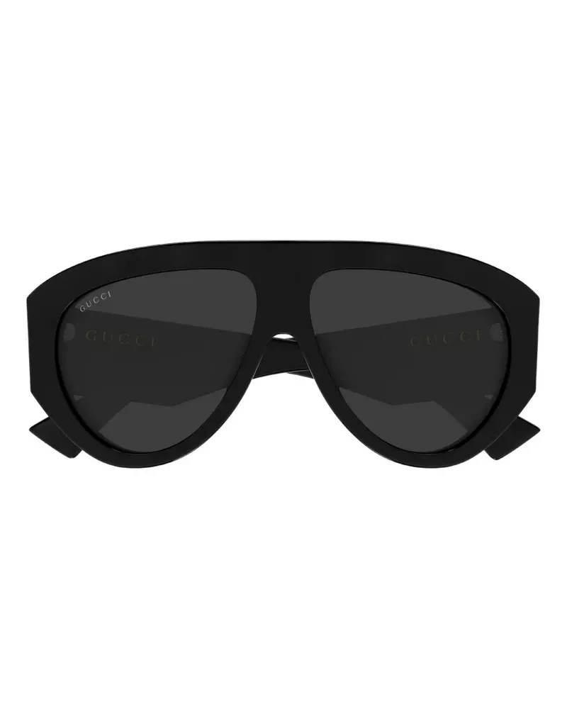 Gucci geometric-frame sunglasses - Schwarz Schwarz