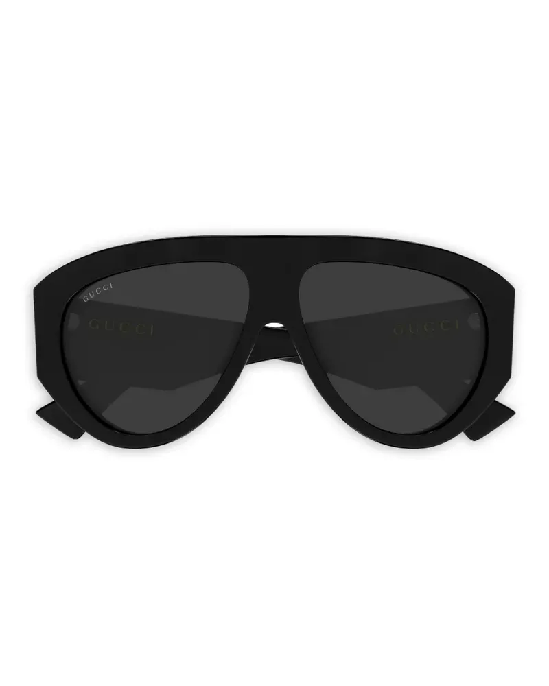 Gucci geometric-frame sunglasses - Schwarz Schwarz