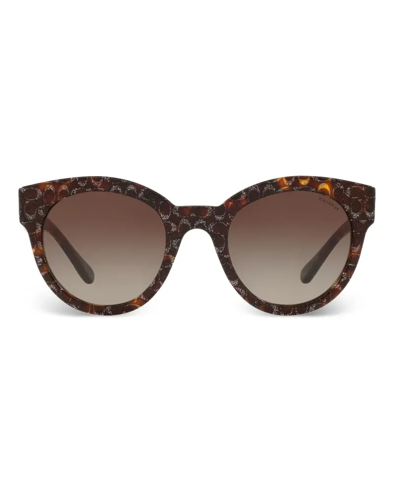 Coach glitter-effect tortoiseshell sunglasses - Braun Braun