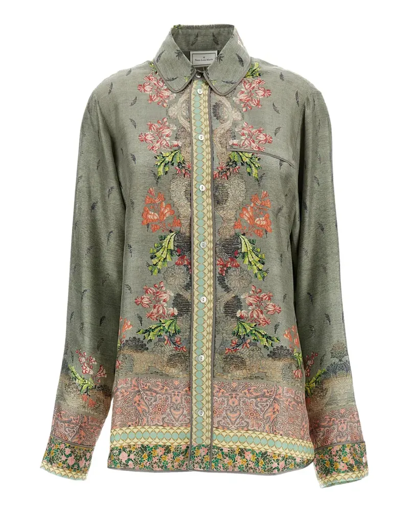 Pierre-Louis Mascia Aloe floral-print shirt - Grün Grün