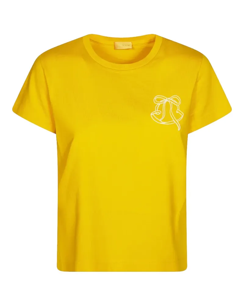 Moncler bow-graphic T-shirt - Gelb Gelb