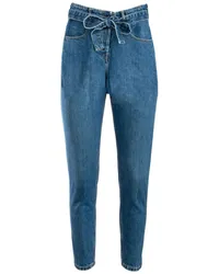 3x1 Straight-Leg-Jeans mit hohem Bund Blau