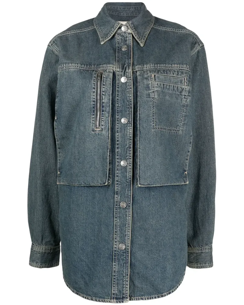Isabel Marant Jeansrock mit Stone-Wash-Effekt - Blau Blau