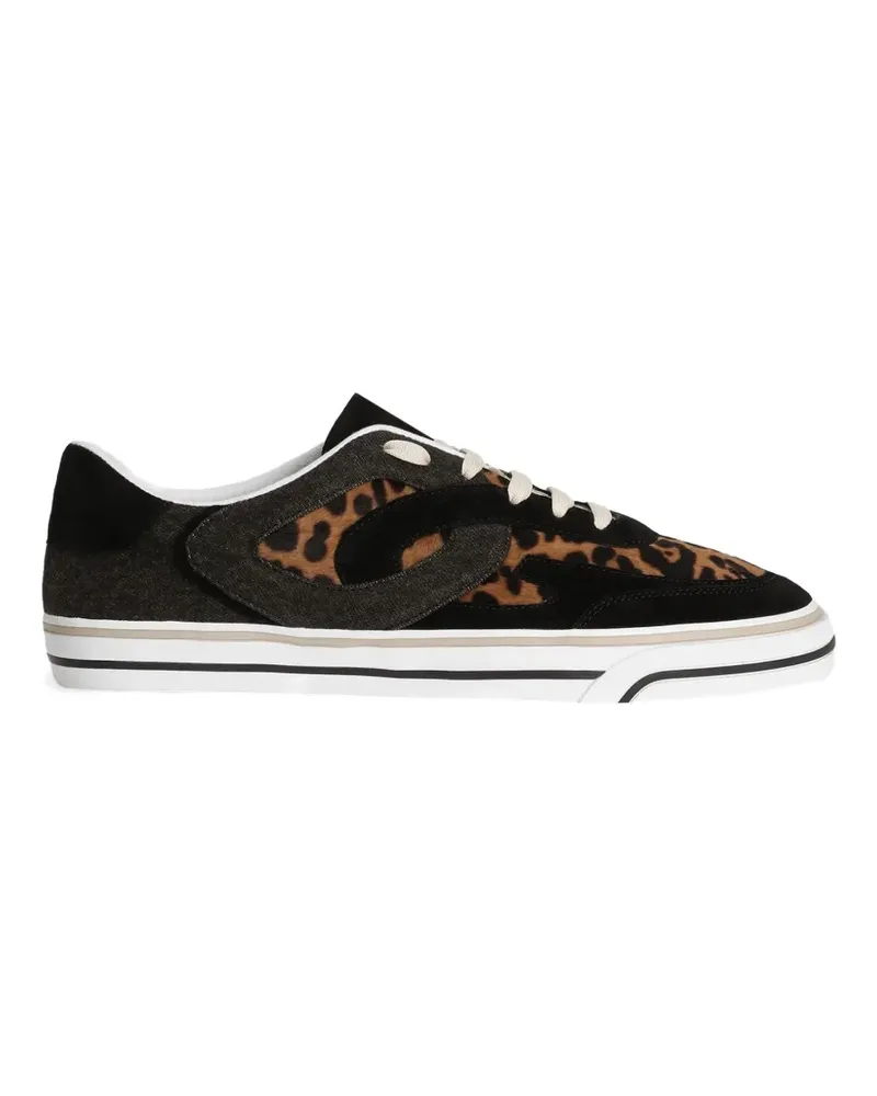 Dolce & Gabbana Leo-print Pony DG Sailing sneakers - Schwarz Schwarz