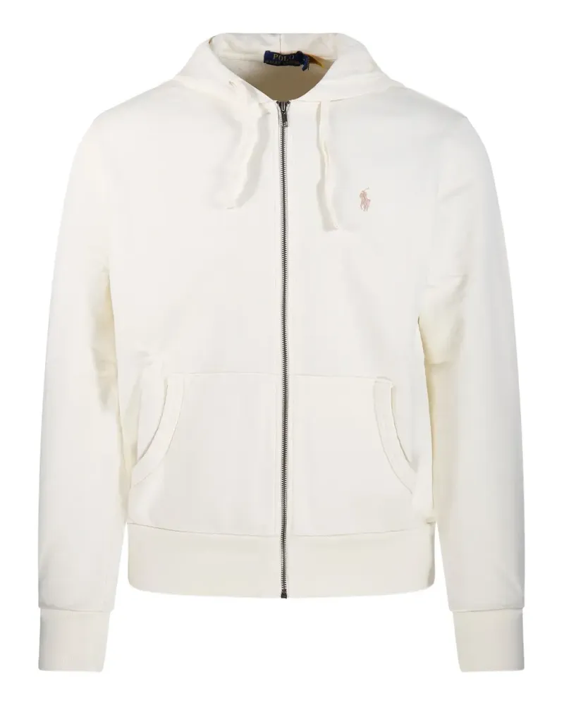 Ralph Lauren logo-embroidered zip-up hoodie - Weiß Weiß