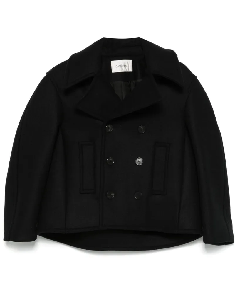 Saint Laurent Jacke aus Wolle - Schwarz Schwarz