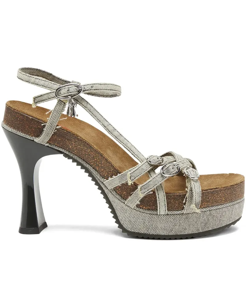 Diesel D-Woodstock Plateau-Sandalen 105mm - Grau Grau