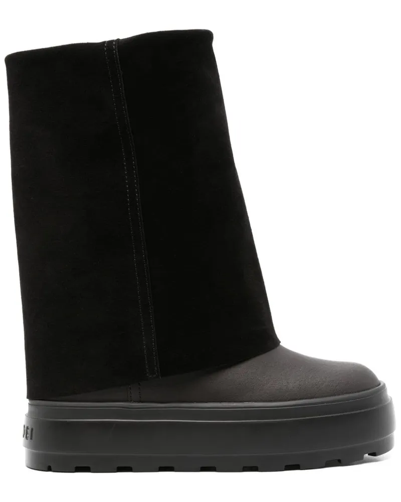 Casadei Stiefel mit Umschlag - Schwarz Schwarz