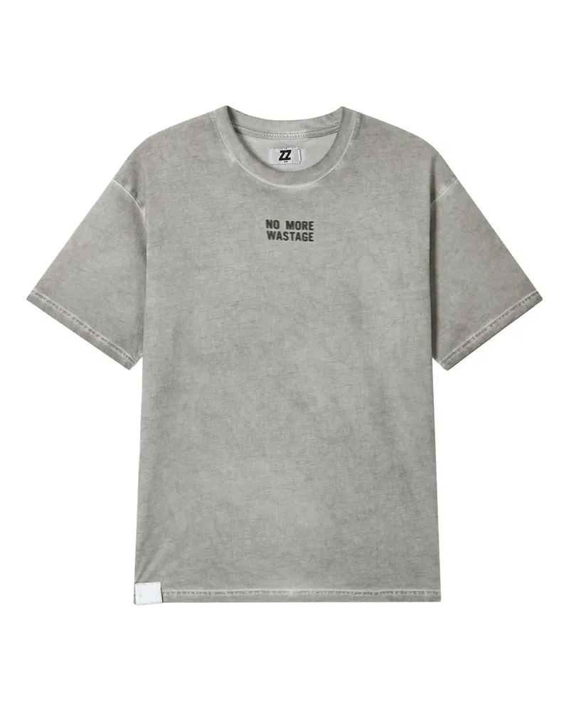Izzue T-Shirt mit Acid-Wash-Effekt - Grau Grau