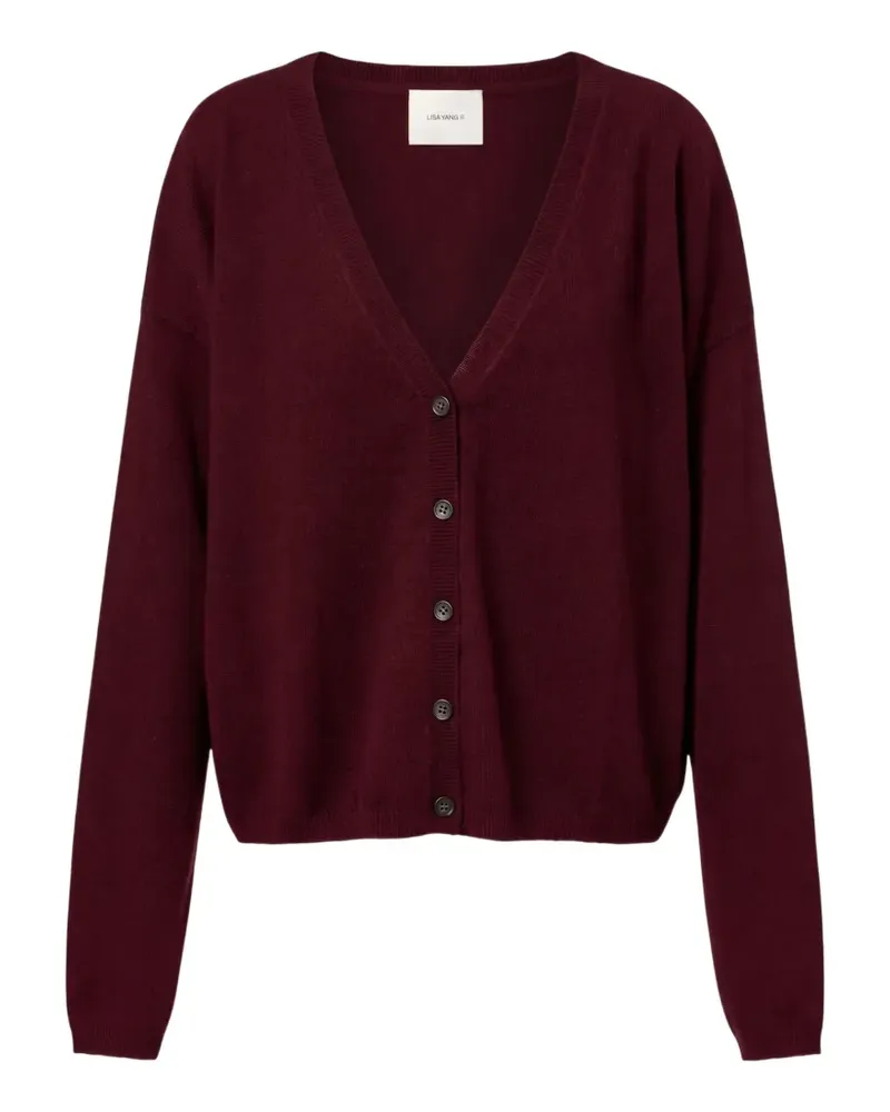 Lisa Yang Abby Kaschmircardigan mit V-Ausschnitt - Violett Violett