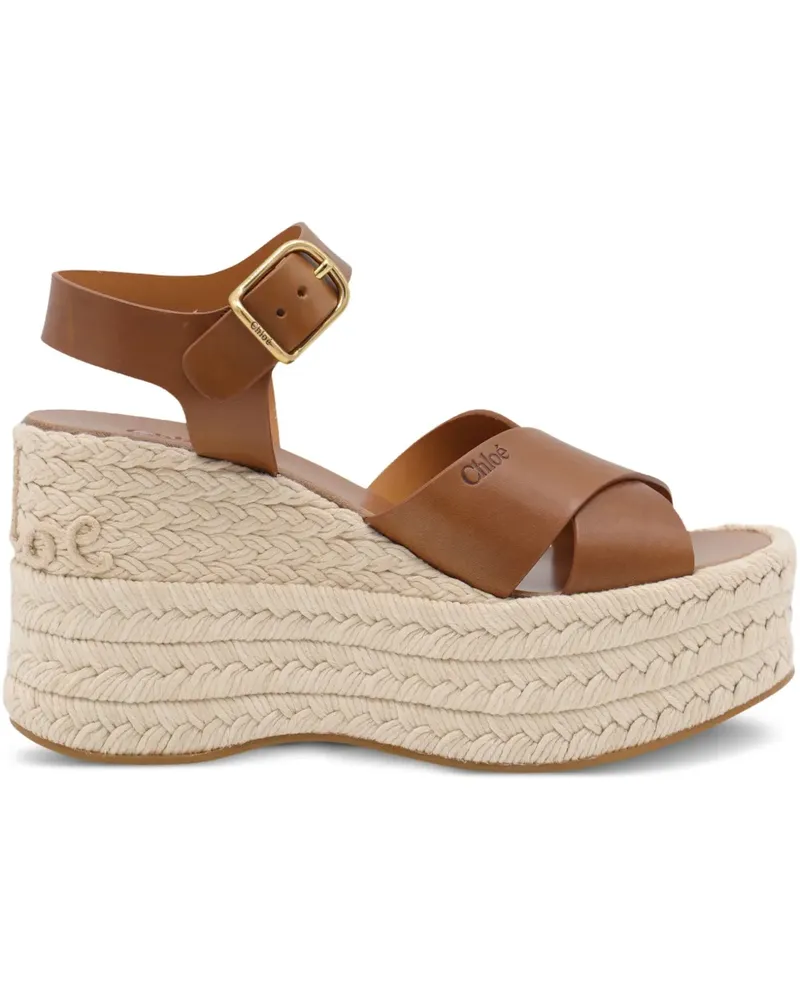 Chloé Isla Wedge-Espadrilles 105mm - Braun Braun