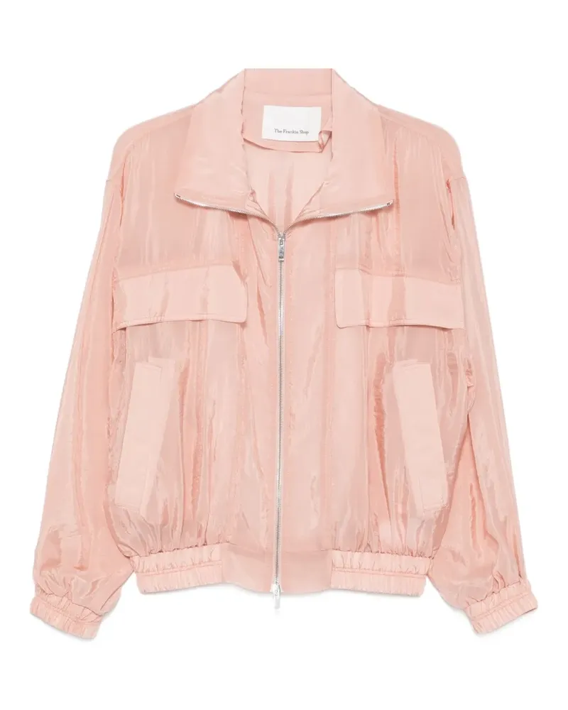 FRANKIE Shop Drea Stehkragen-Jacke mit Reißverschluss - Rosa Rosa