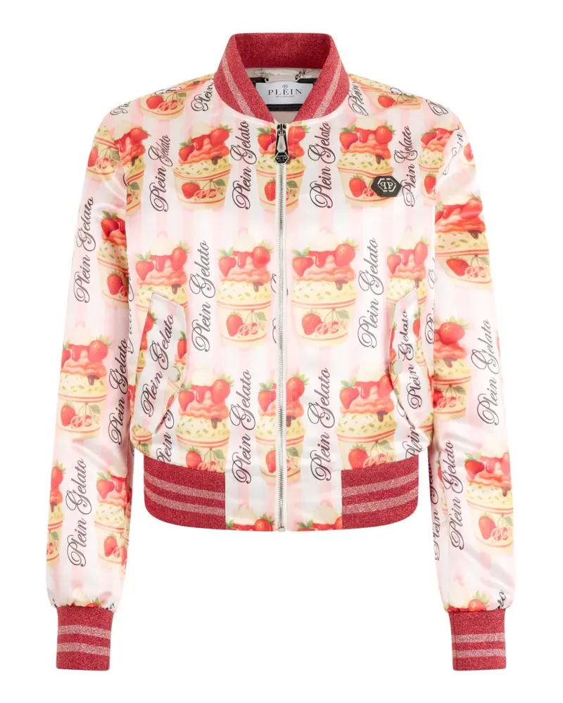 Philipp Plein Bomberjacke mit Print - Weiß Weiß