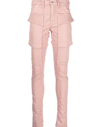 DRKSHDW by Rick Owens Skinny-Jeans mit Riemen Rosa