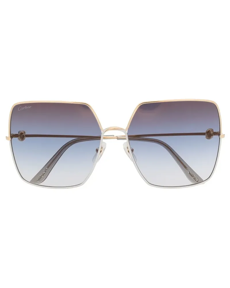Cartier Oversized-Sonnenbrille mit Farbverlauf - Gold Gold