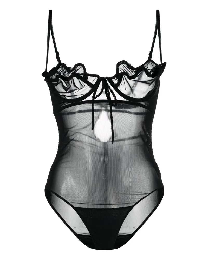 Y/PROJECT Semi-transparenter Body - Schwarz Schwarz