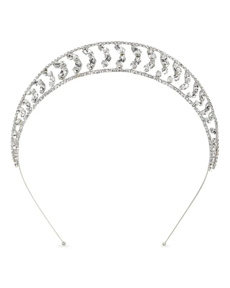 Jennifer Behr Alessa Tiara aus Kristall - Silber Silber