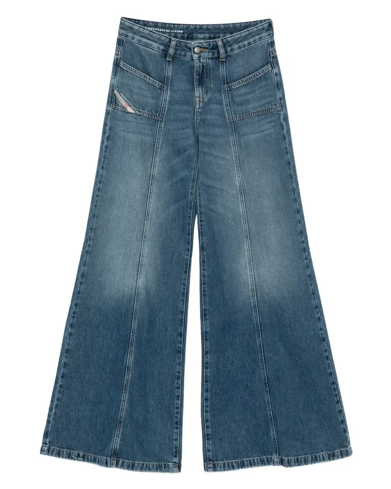 Diesel D-Akii Jeans mit Einsätzen - Blau Blau
