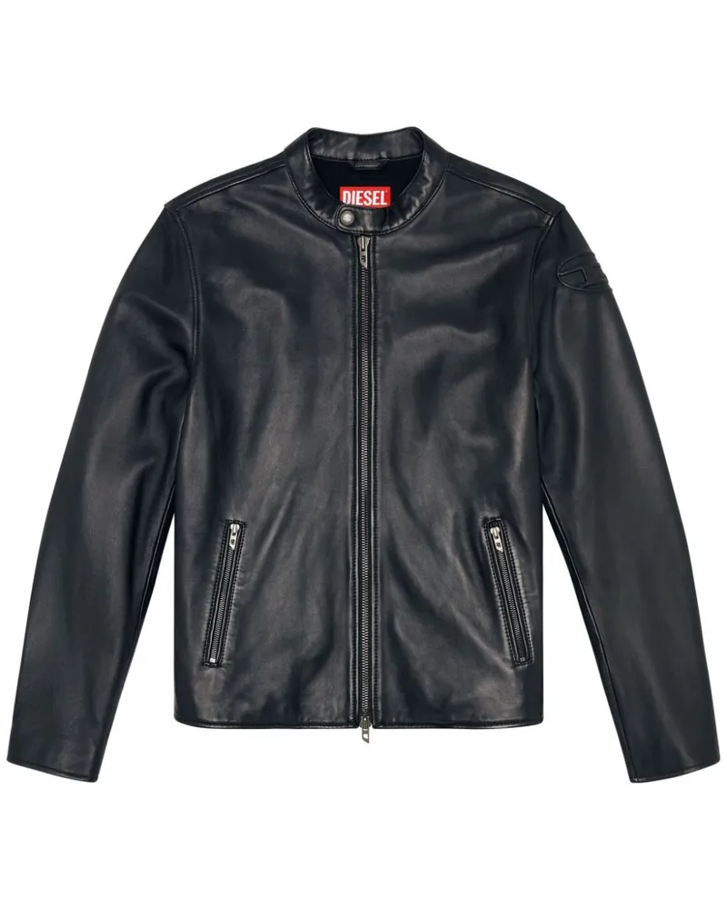 Diesel L-Carver Lederjacke - Schwarz Schwarz