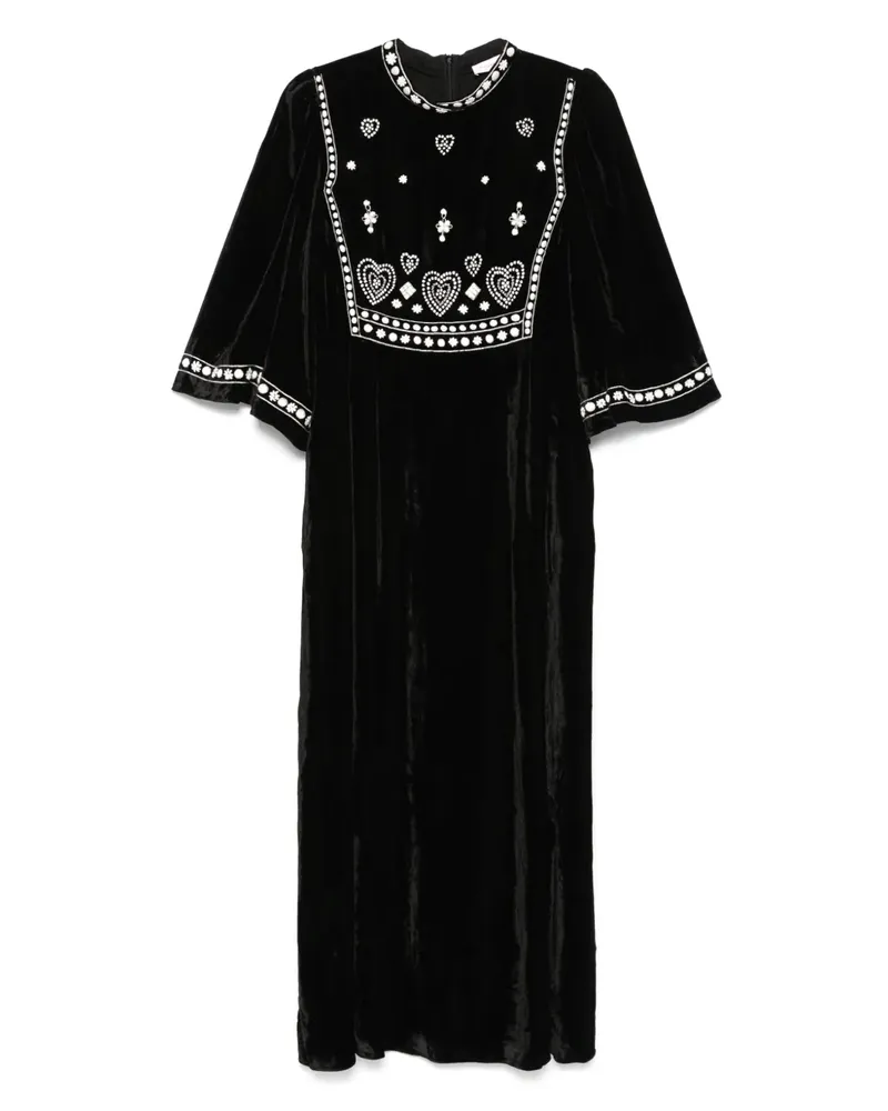 MUZUNGU Sisters Lydia Midikleid - Schwarz Schwarz