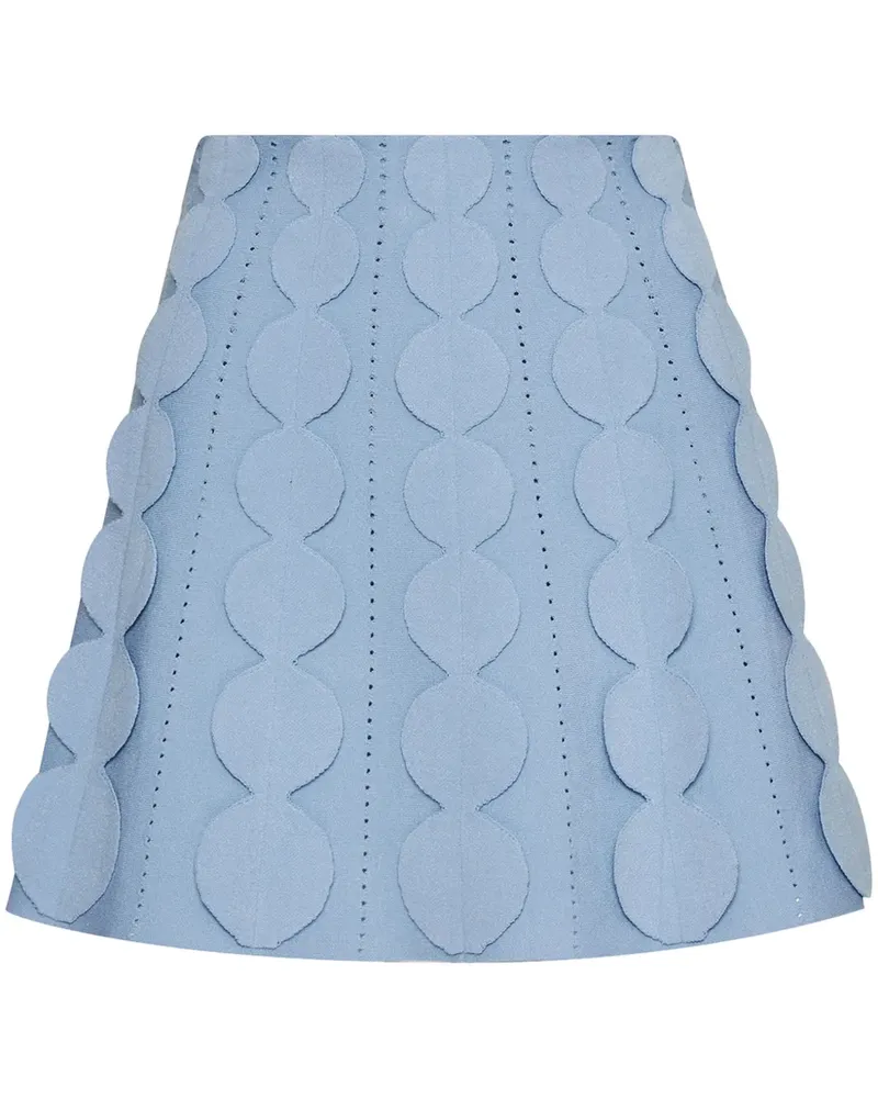 Oscar de la Renta Geometric Circle Strickrock - Blau Blau