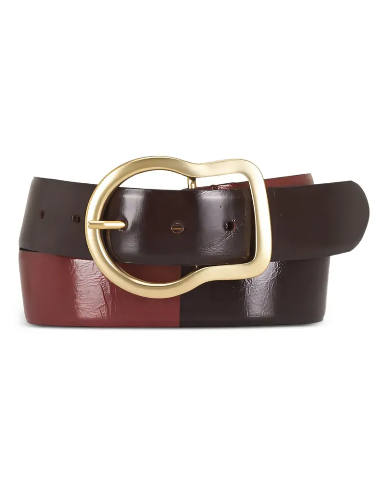 Dorothee Schumacher two-tone leather belt - Braun Braun