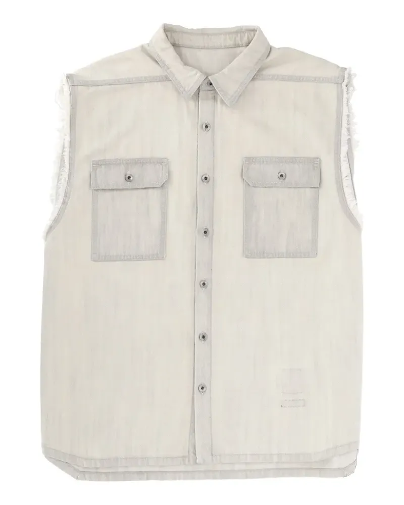DRKSHDW by Rick Owens Weste mit Fransen - Weiß Weiß
