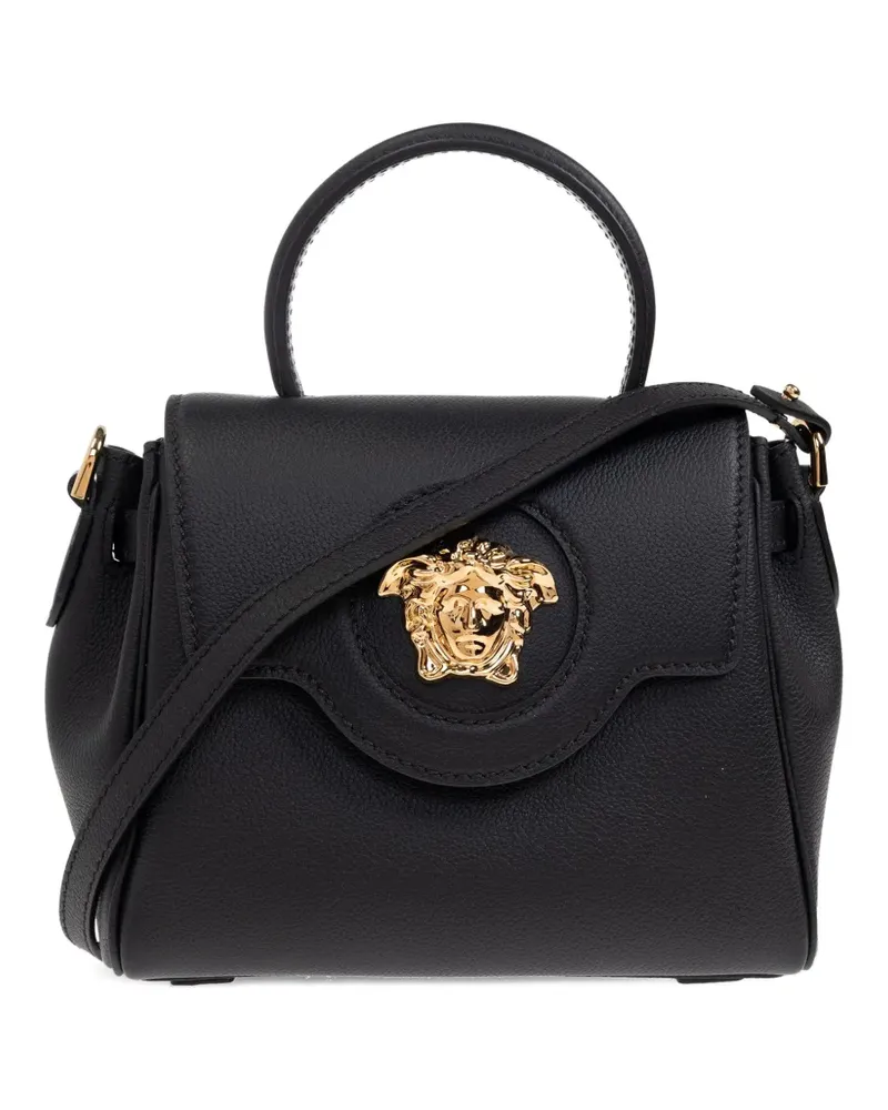 Versace Handtasche mit Medusa-Kopf-Schild - Schwarz Schwarz