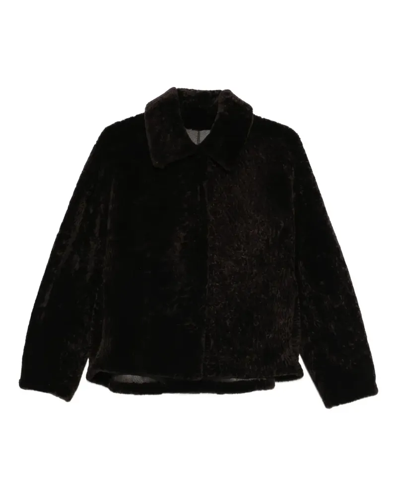 Manzoni 24 Cropped-Jacke mit Shearling - Braun Braun