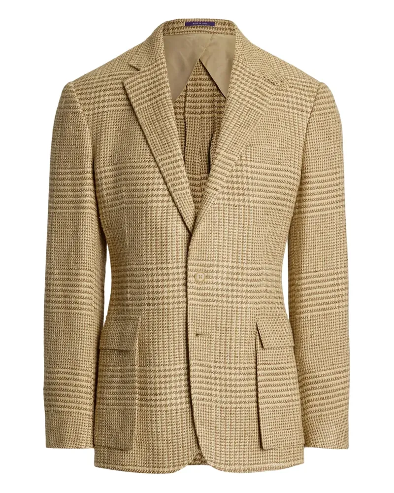 Ralph Lauren Sakko mit Hahnentrittmuster - Nude Nude