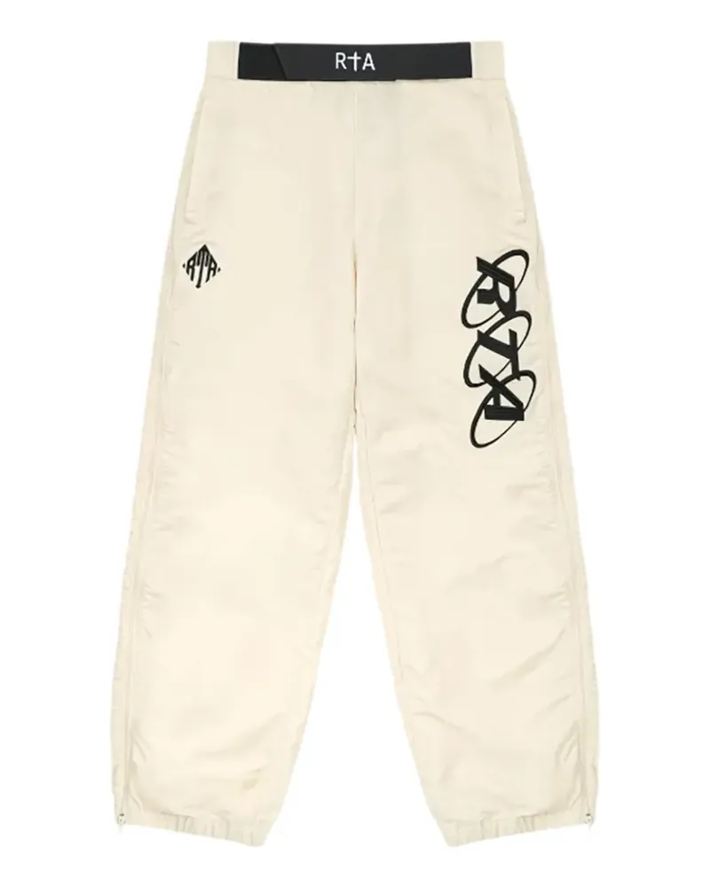 RTA Nixon logo-print track pants - Nude Nude
